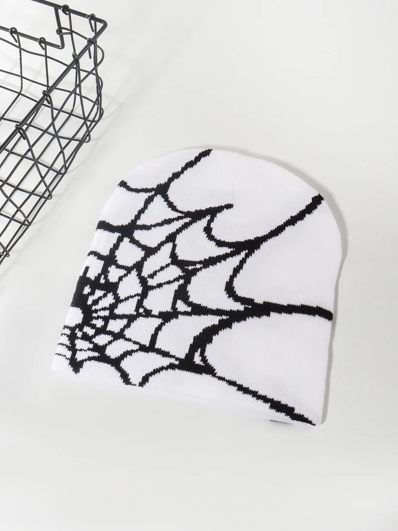 Black & White Spider Web Beanie